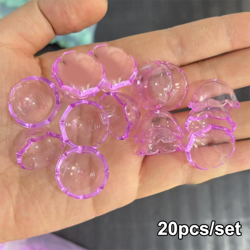 20Pcs/Set Jellyfish Keychain Wind Chimes Beads Caps Charms For Jewelry Making Diy Decorations Wind Bell Pendant Earrings Accesso