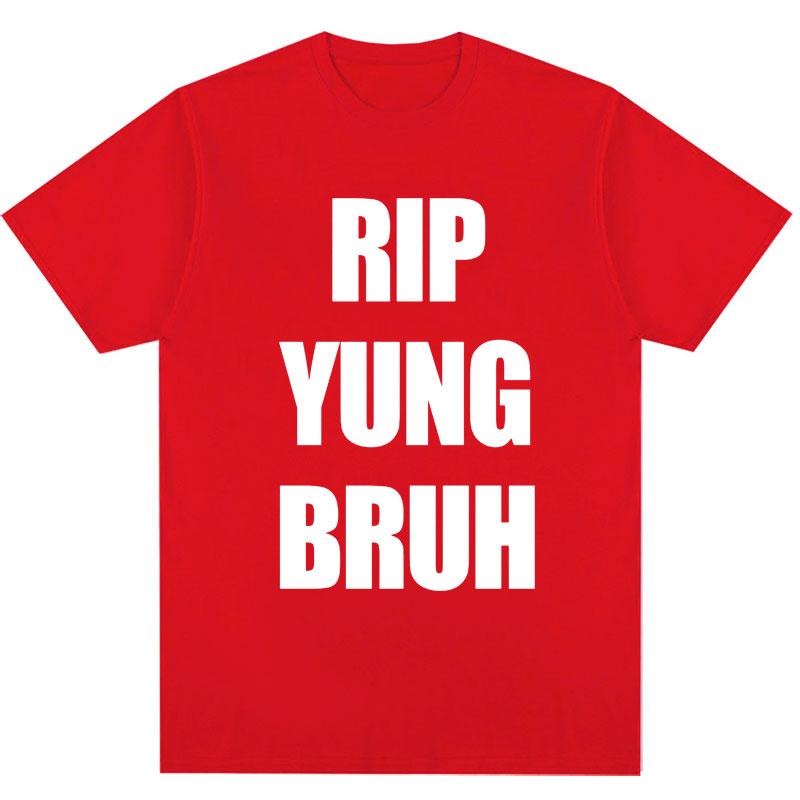 RIP YUNG BRUH Graphic T-Shirt Lil Tracy Meme Peep Summer Funny T Shirt Men Women Cotton Oversized Hip Hop T-Shirts Streetwear