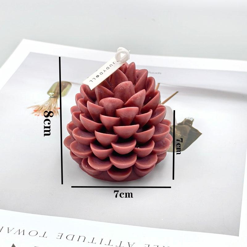 Retro Red Pine Nut Scented Candle - Home Décor, Bedroom Aromatherapy, Wedding Favor & Photo Prop
