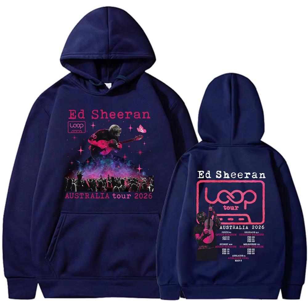 Ed Sheeran Loop Tour Australien Tour Merch Hoodie Herren Damen Kleidung Fleece Sweatshirt Mode Langarm Pullover