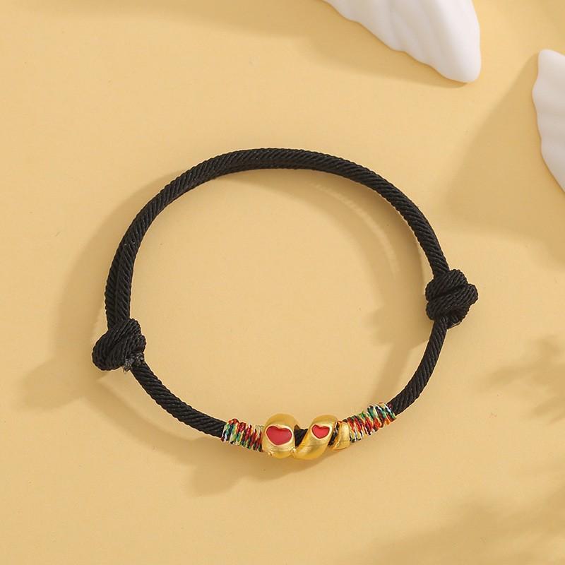 Chinesisches Tierkreiszeichen Rotes Schnur Sicherheitsverschluss Armband für Männer und Frauen - Handgeflochtenes Design