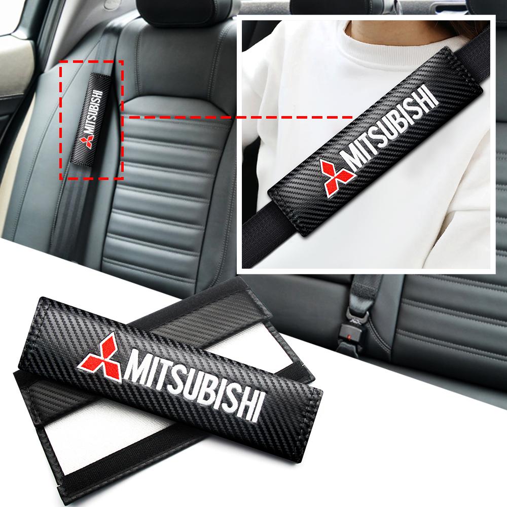For Mitsubishi Outlander Xl Eclipse Xpander Pajero ASX Car Seat Belt Cover Car Safety Belt Cushion Driver Shoulder Protector