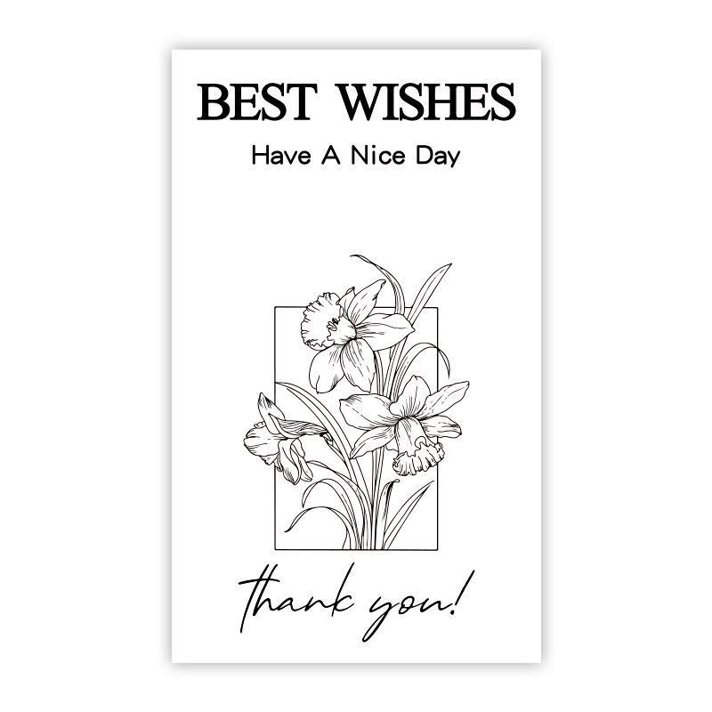 In-Stock Rectangular Thank You Stickers for Airplane Box Sealing, Gift Box Packaging, Decorative Coated Paper, Self-Adhesive.