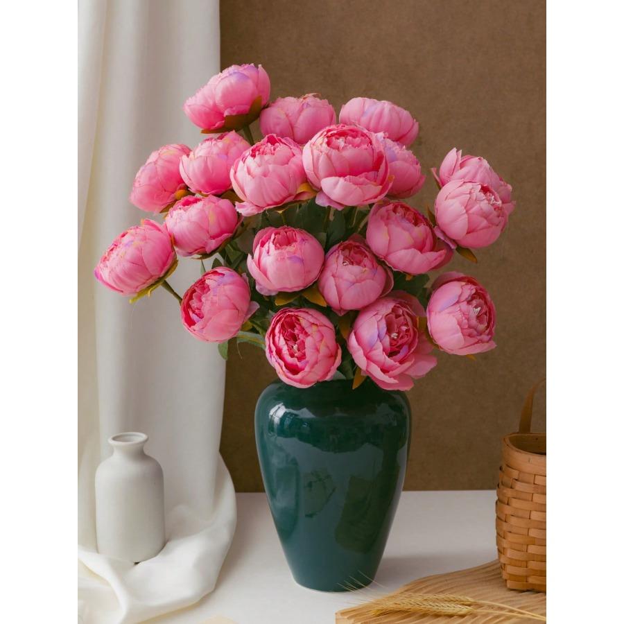 20.1Inch Artificial Peony Flower, Fake Peony Silk Flower With Long Stems, Kitchen Decor, Valentine's Day Mother's Day Gifts Birthday Graduation