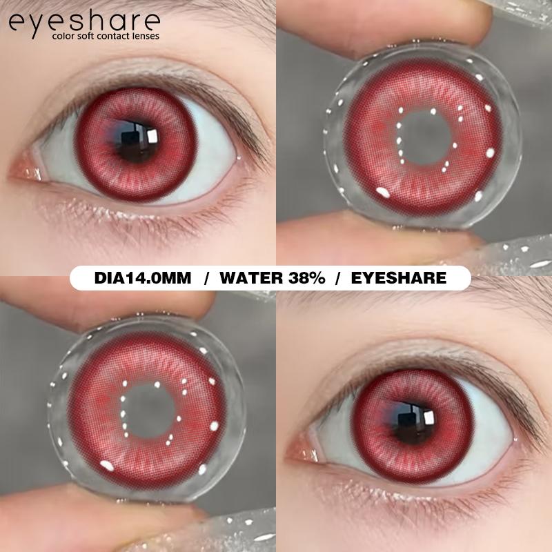 1 Pair Cosplay Color Contact Lenses for Eyes Anime Red Lenses Pink Halloween Cosmetic Contact Yearly Purple Eye Lenses