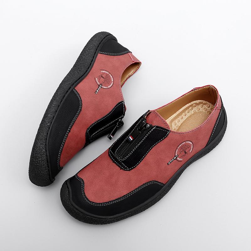 

Men Handmade Leather Shoes Red Casual Hiking Shoes Outdoor Grey Driving Shoes Over Sized Brown Slip On 47 красный