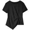 Shangdu Bila Women's Irregular Hem Cotton T-Shirt