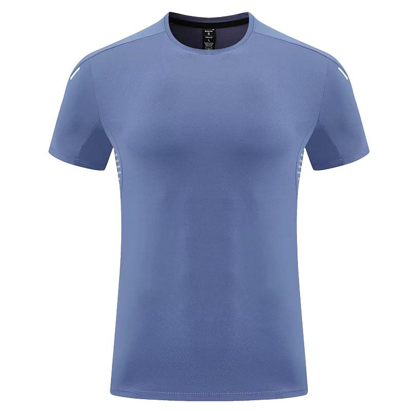 Short-sleeved t-shirt men's summer thin breathable mesh fitness clothes quick-drying high-elastic running top