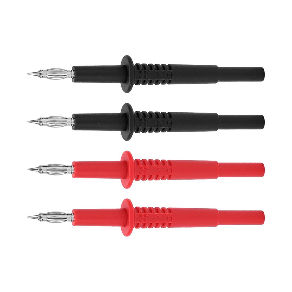 2Set Multimeter Testing Probe PA Brass Lantern Tip Test Probes with 4mm Banana Plug for Automotive Sensors