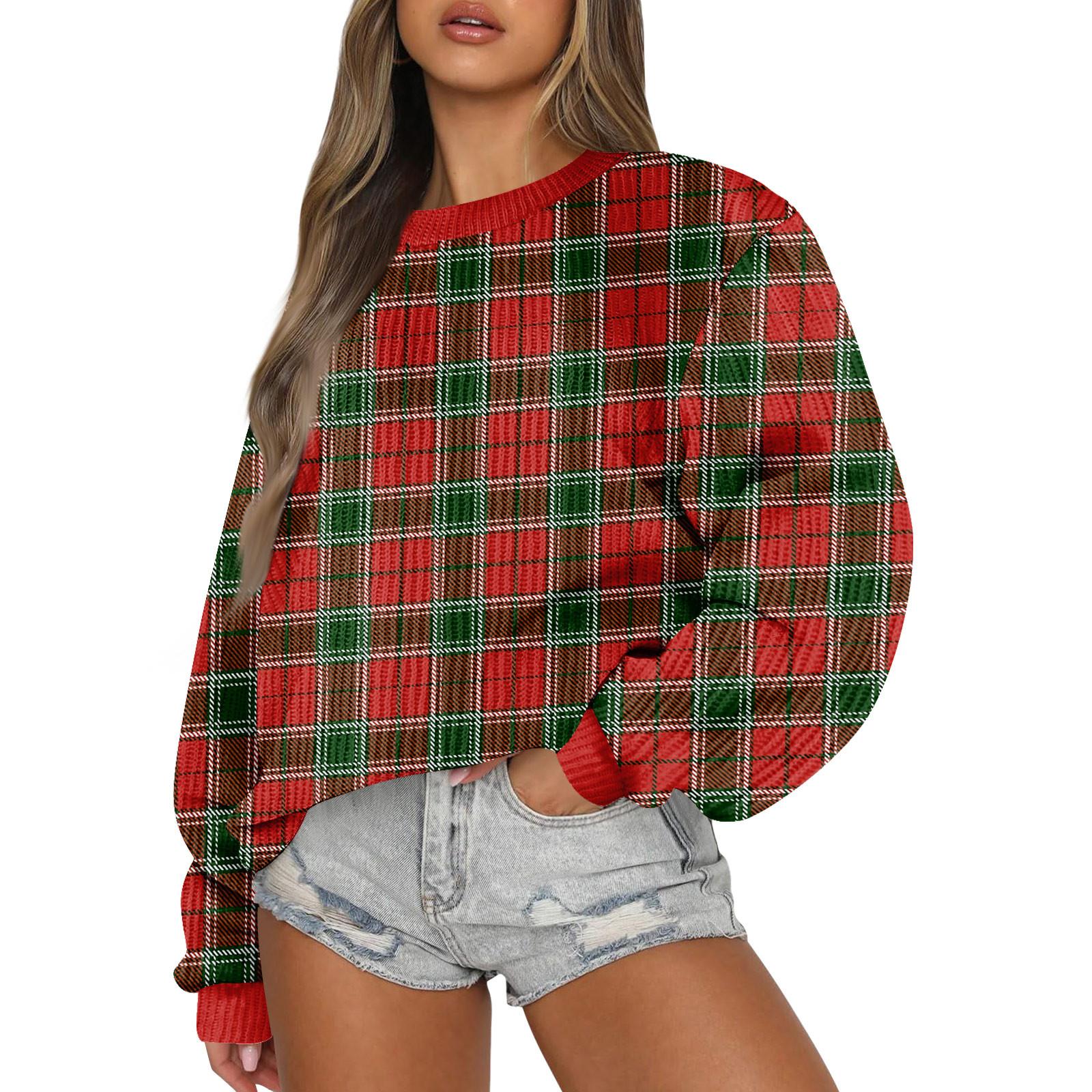 

Женский модный повседневный шерстяной трикотажный пуловер с длинным рукавом и круглым вырезом XL винный