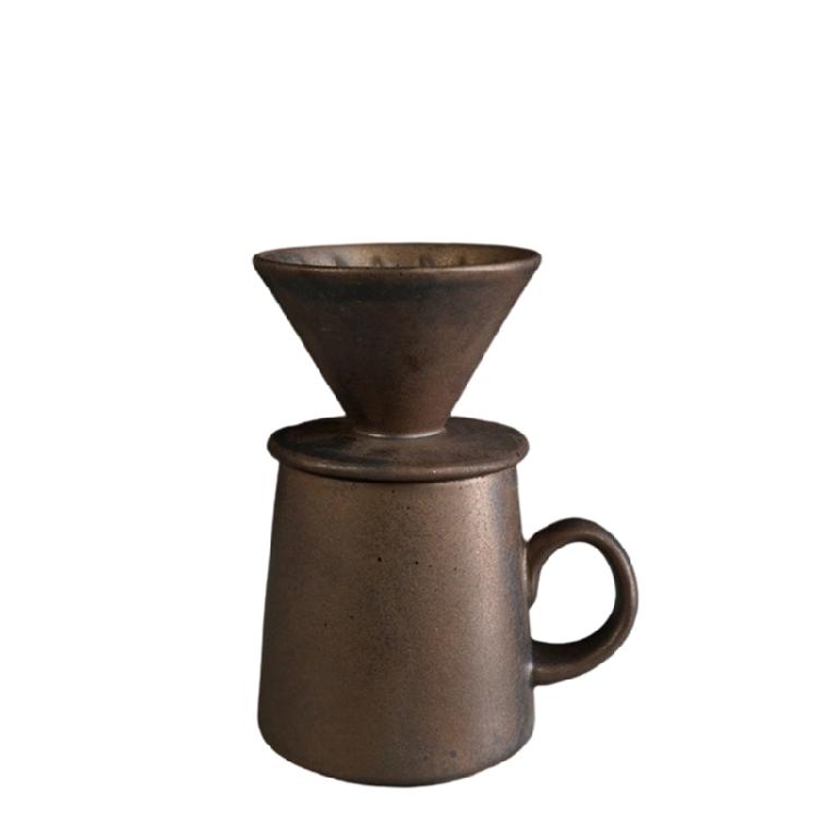 Stylish Ceramic V 60 Pouring Over Coffee Set 460ml Home Brewing Coffee Set Produced For Even Extraction And Easy Cleaning