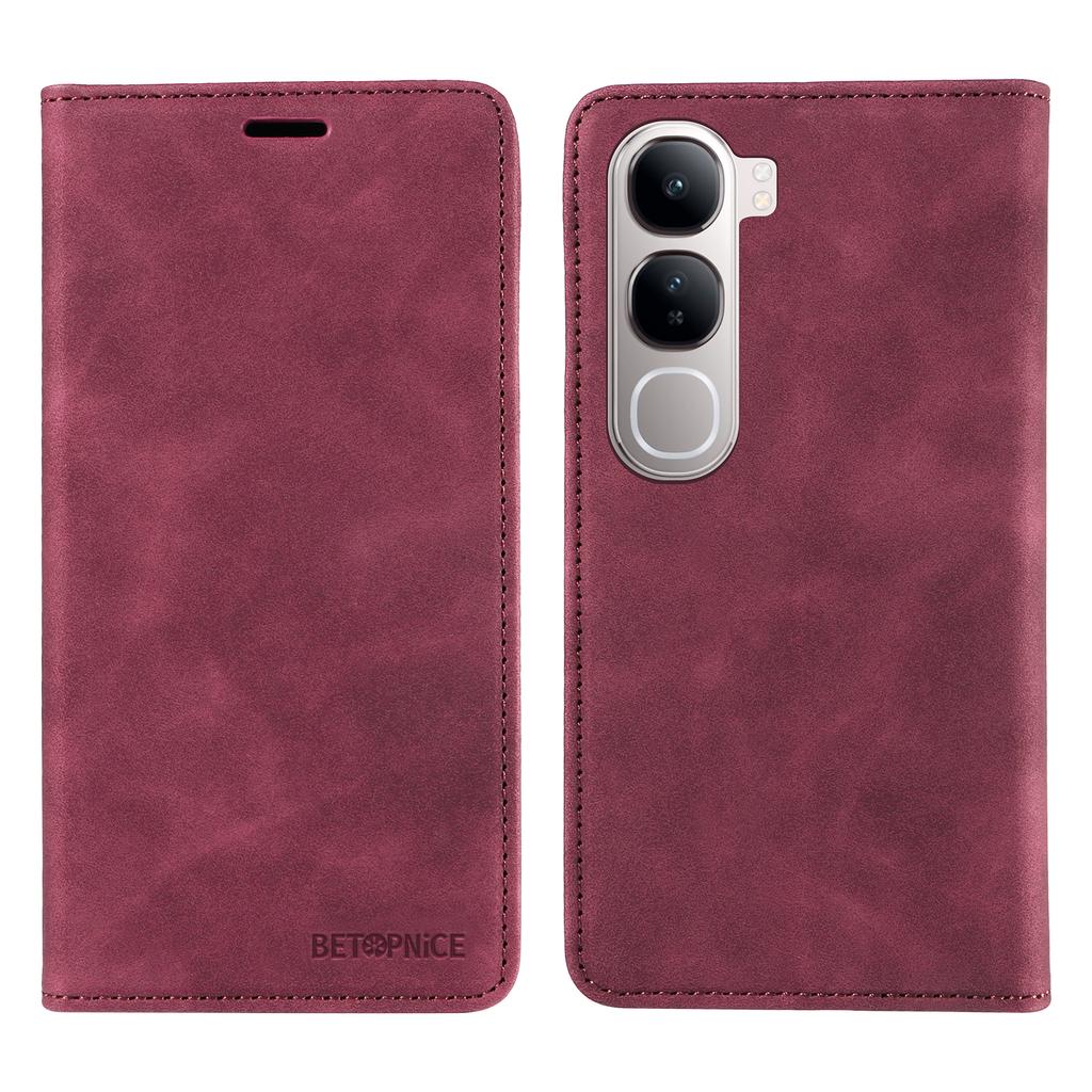 BETOPNICE 003 Wallet Phone Case for Vivo Y300 5G/Y200 5G/V40 Lite (Indonesia) 5G/4G Leather Cover with Stand