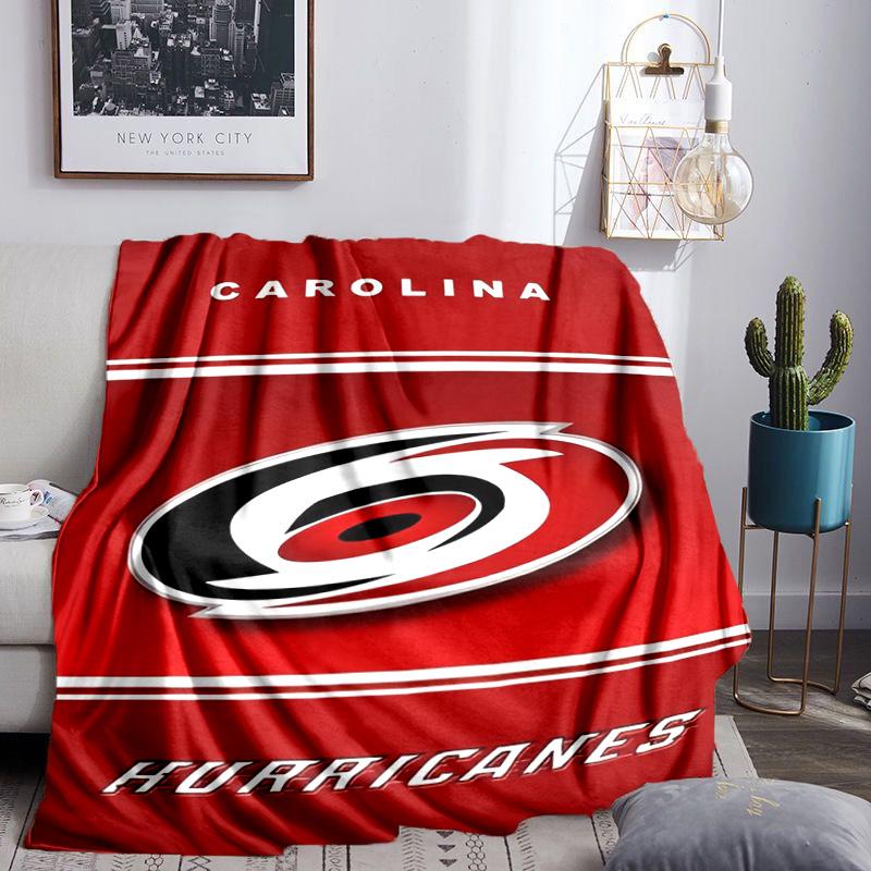 Hurricanes Team Spirit Throws Blanket Flannel Blankets Plush for Couch Bed Gifts for Men Women Travel picnic blanket Christmas fan gifts