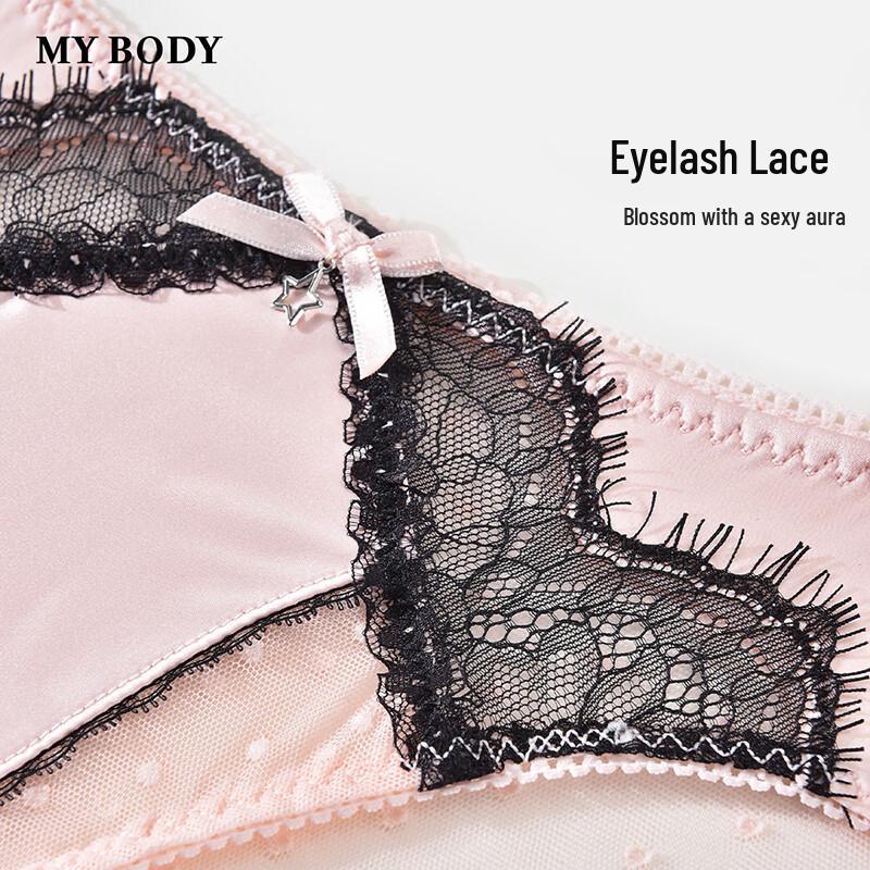 mybody Sexy Eyelash Lace Mid-Waist Panties