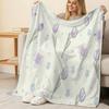 Lightweight Flannel Throw Blanket: Soft Skin-friendly Warm, Versatile Floral Design for Home, Car, Halloween & Christmas