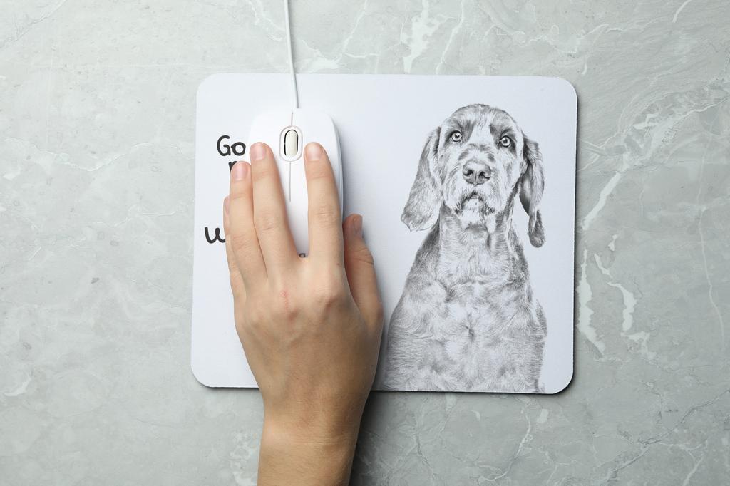 Wirehaired Vizsla, Hungarian – Mouse pad with print, personalized dog-themed mouse pad | Art-Dog