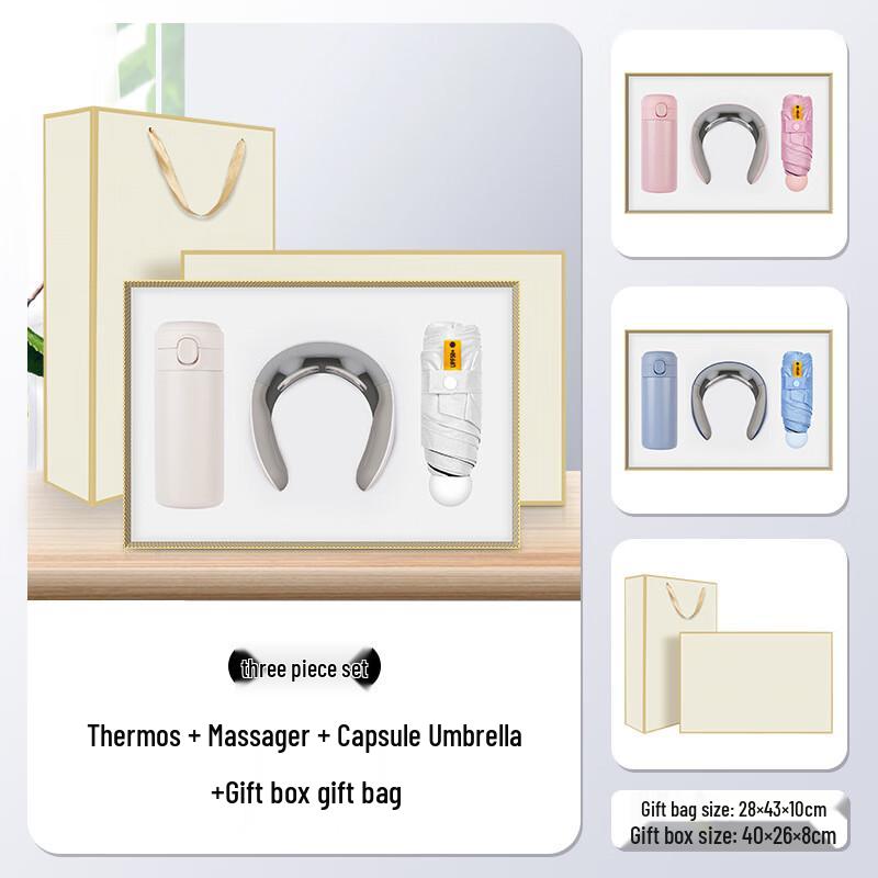 BEANBEANLOVE Business Gift Set: Insulated Bottle & Capsule Umbrella