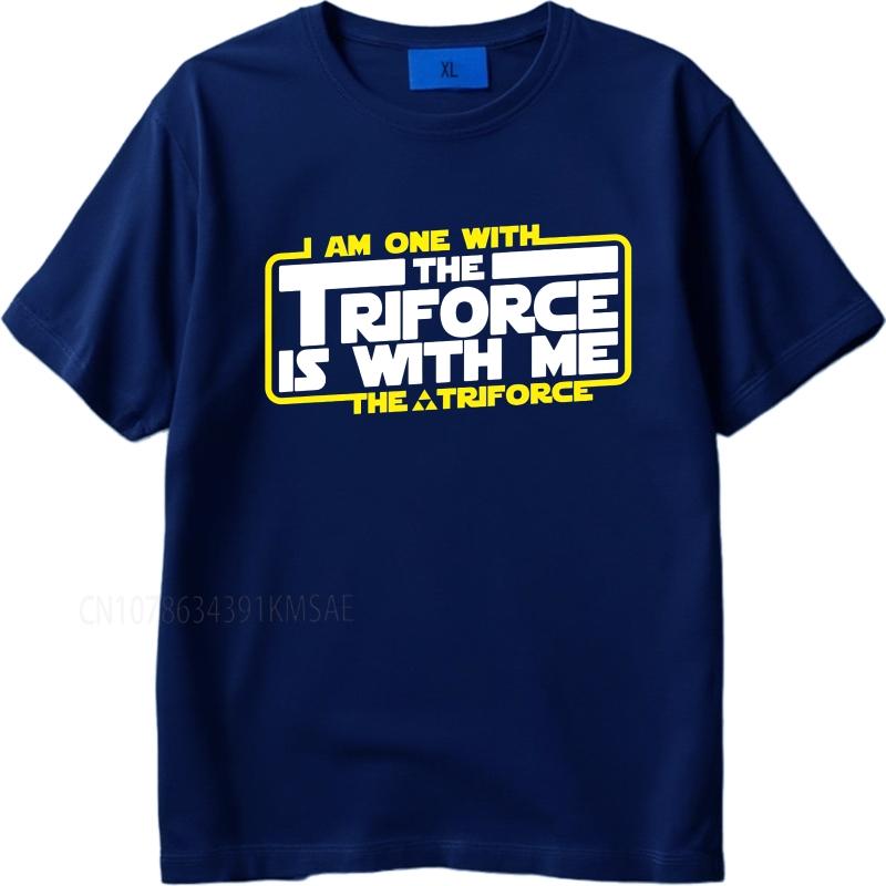 

Plus Size summer Men t shirt I Am One With The Triforce Is With Me Short Sleeve Workout ONeck Teeshirt cotton teeshirt for him 4XL