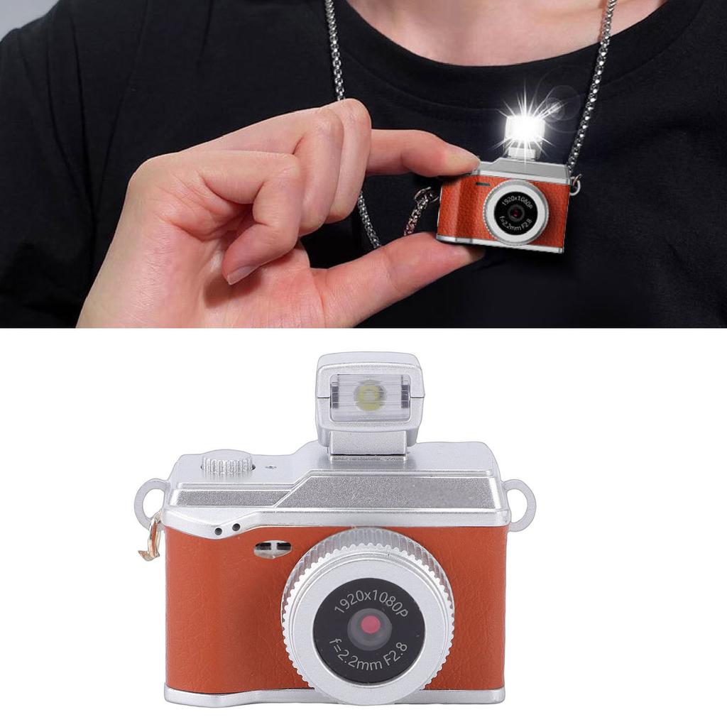 Compact Retro Digital Camera 1080P 0.96 Inch Color Screen Tiny Vintage Keychain Vlog Camera for Travel