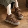 Casual Shoes, Thick-soled Breaded Shoes, Laced Casual Women's Ankle Boots