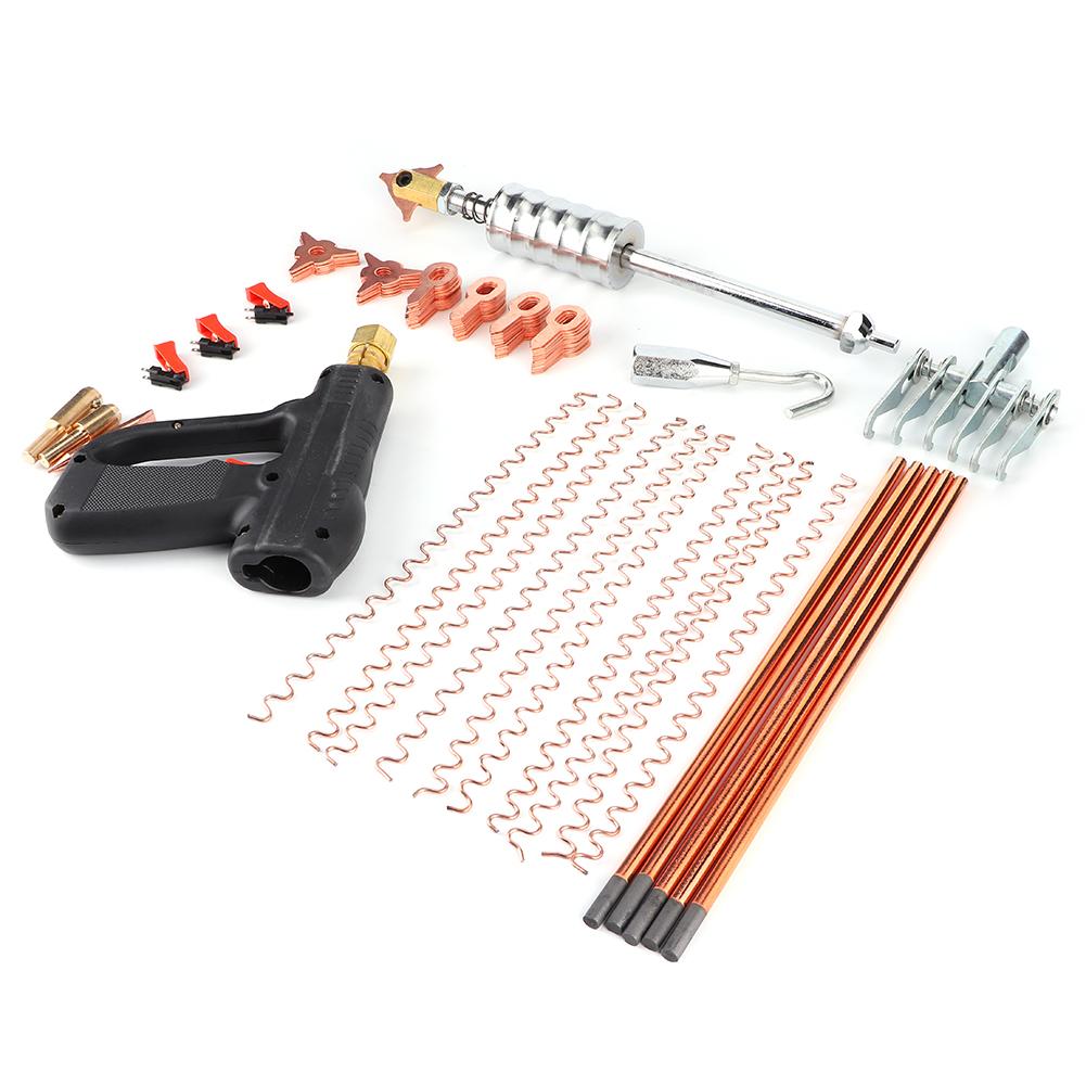 86pcs Dent Puller Stud Welder Kit Auto Car Spot Repair Device Stud Welding Hammer Gun Tool