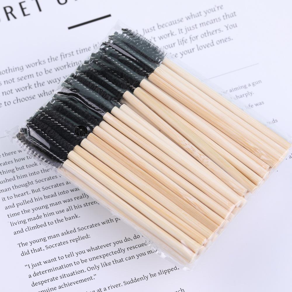 

Экологичные одноразовые щеточки для ресниц с бамбуковой ручкой - 50 штук для завивки и макияжа глаз