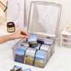 1pc Multifunctional Transparent Black/transparent Acrylic Card Storage Box with 9 Compartments That Can Hold Over 1500 Postcards