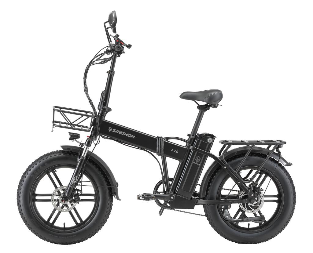 Bicicletta Elettrica SINOHON A20 Motore ad Alta Efficienza da 500W Batteria al Litio Rimovibile da 48V15.6Ah, Ideale per Spostamenti Urbani e Passeggiate Ricreative