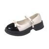 Französische Retro Mary Jane Schuhe Damen 2025 Sommer und Herbst Schleife Plateau kleine Lederschuhe Soft Sister Stil lässige Slipper