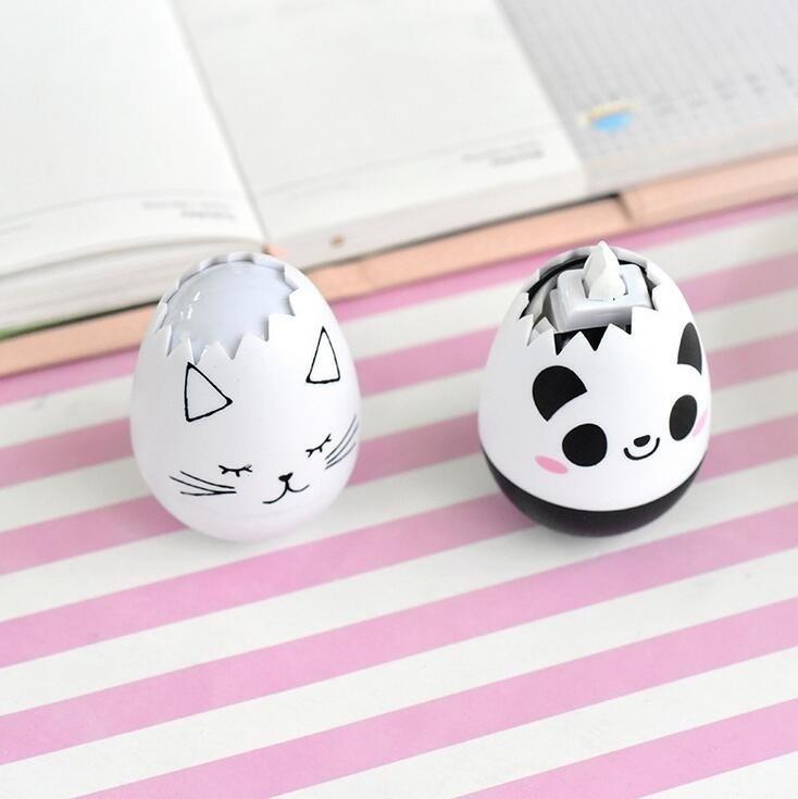 Novelty Animal Egg Press Type Decorative Correction Tape Diary Stationery School Supply Random