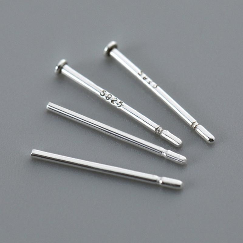 10 Pares de Agujas para Piercing de Oreja Hipoalergénicas Pendientes de Botón para Oreja Tono Plateado para Usuarios Primerizos Unisex Accesorios de Pines para Oreja