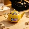 Elegant Cloisonnes Teapot Jewelry Box Alloy Ornament With Colorful Enamel For Wedding Gift Home Decoration