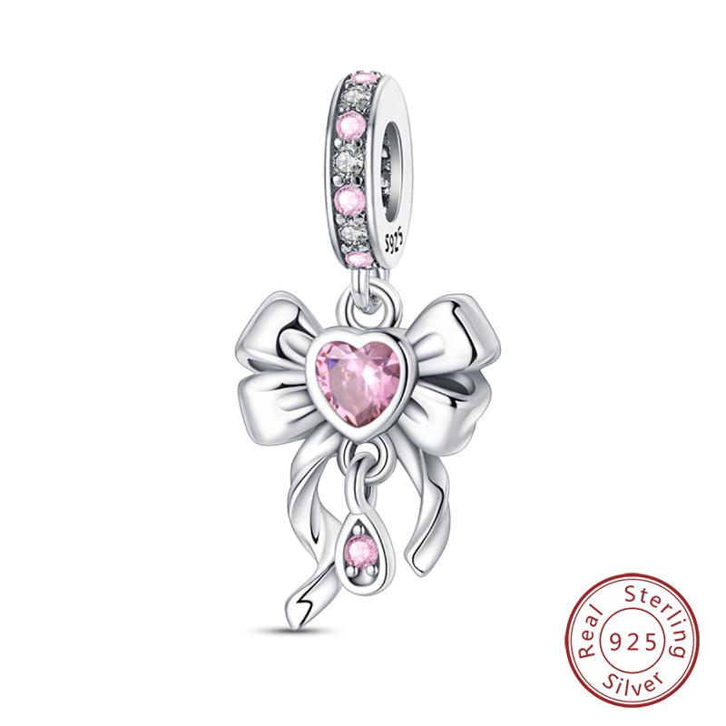 100% Copper Fashion Pink Princess Skirt Bag Lipstick Charms Beads Fit Qikaola Original Bracelets Diy Jewelry Gifts