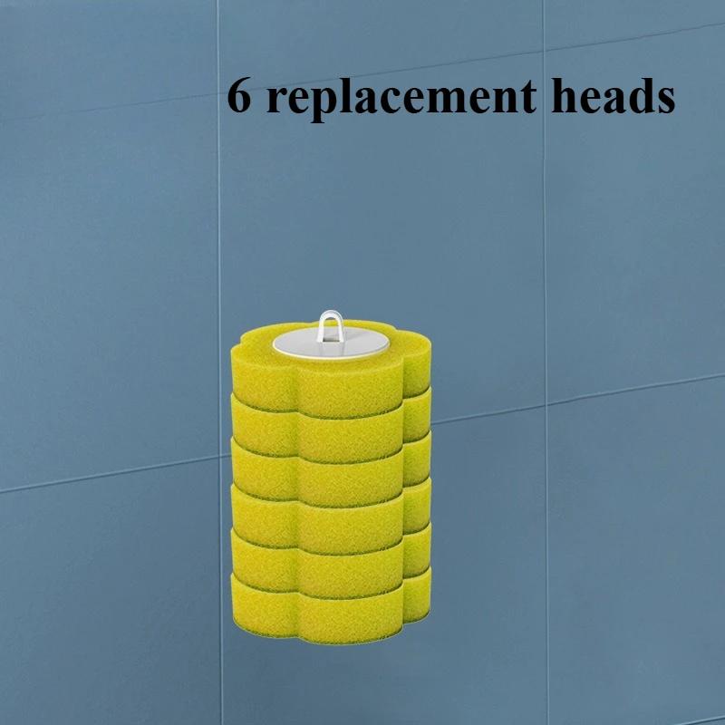 Toilet Brush Set with Replaceable Disposable Heads, Bathroom Cleaning Tool Kit Featuring Wall-mounted Toilet Brushes