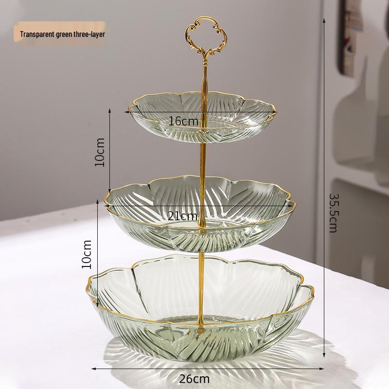 Exquisite Bear Fruit Plate: Multi-Layer Dessert & Candy Display for Luxurious Living Rooms.