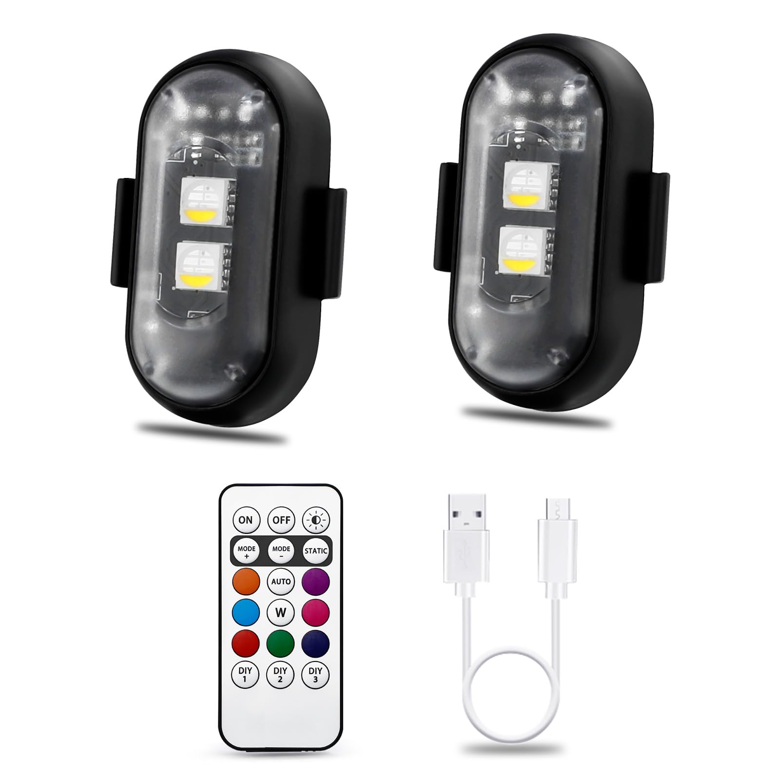 

Светодиодный стробоскоп MAZERO, автомобильный стробоскоп с дистанционным управлением, 8 цветов, мигающая лампа, функция памяти, перезаряжаемый через USB, универсальный велосипедный фонарь M