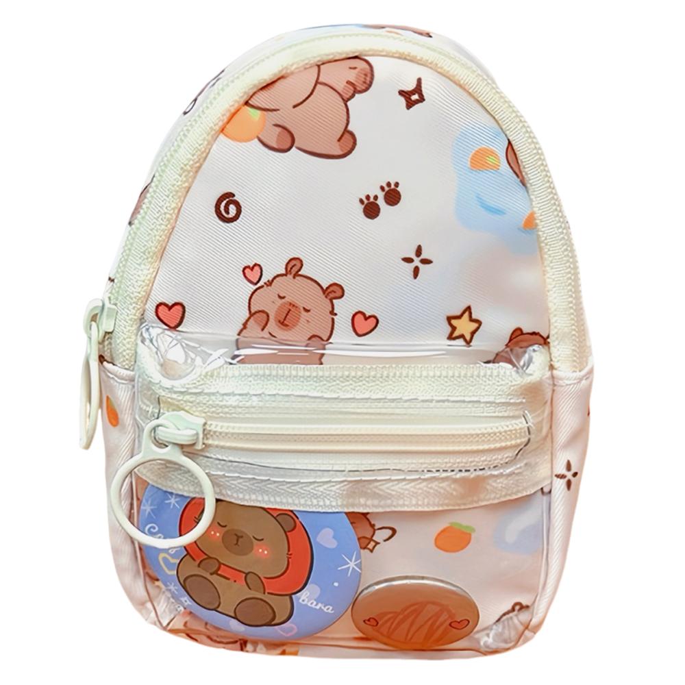 Portable Capybara Pouch Keychain Schoolbag Design Backpack Hanging Pendant  Girls