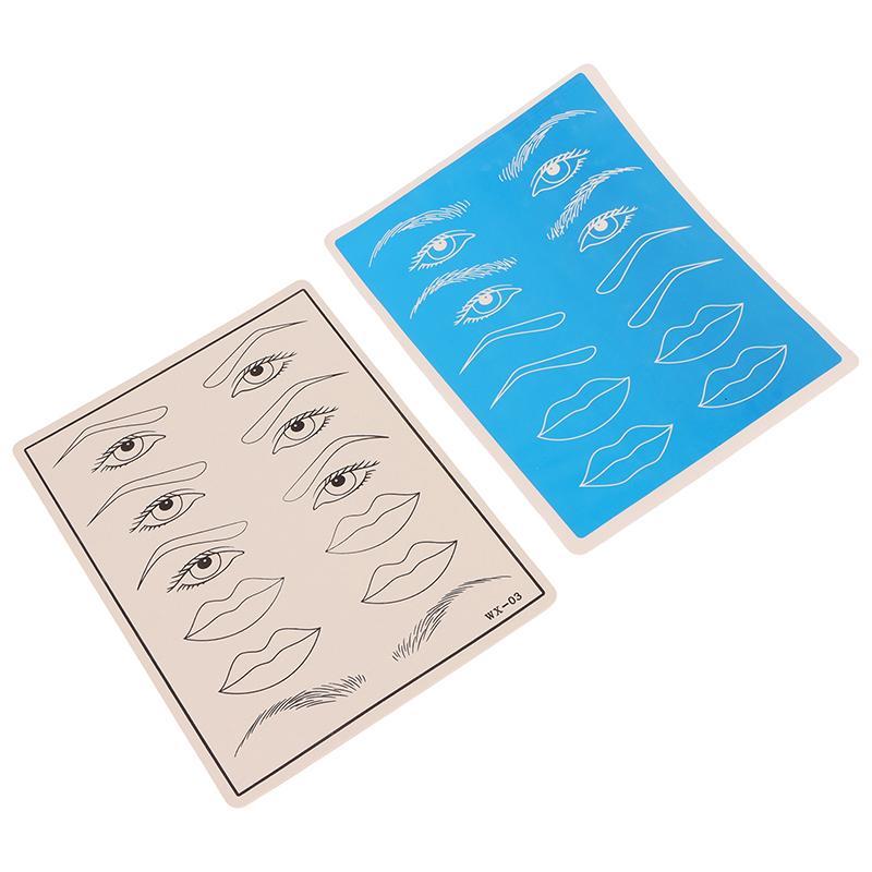 3D Silicone Permanent Makeup Tattoo Training Practice Fake Skin Blank Eye Lips Face For Microblading Tattoo Machine