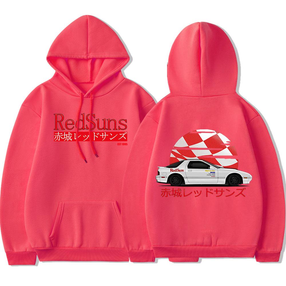Initial D Drift Akagi RedSuns Hoodie Japanese Anime AE86 Unisex Women Fashion Hoodies Streetwear Sweatshirts JDM Automobile Culture