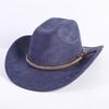 Neue Farbe Western Cowboyhut Herren und Damen Pendler Vielseitig Einfacher Stil Breiter Rand Zylinder Sonnenhut
