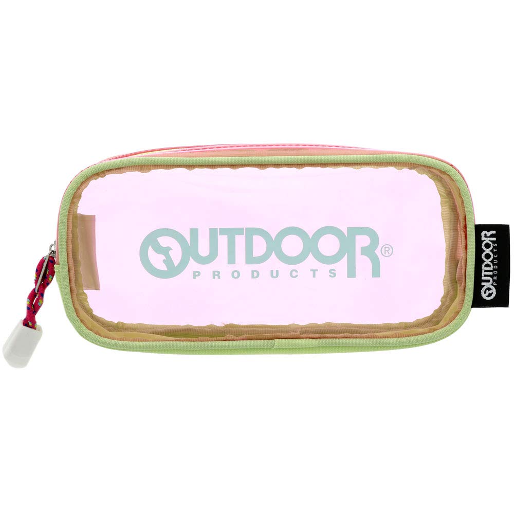 Sunstar Stationery OUTDOOR Pencil Case Clear Pouch Yellow Pink S1421573 +