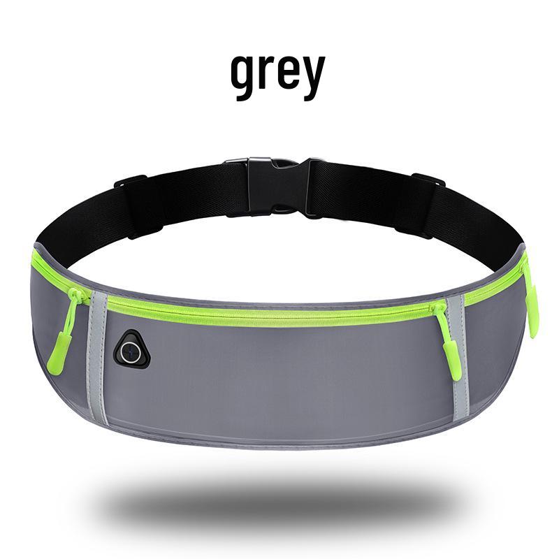 Widened Waterproof Reflective Waist Bag with Three Pockets for Outdoor Sports, Running, and Cycling