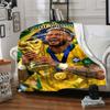 1 Stück Neymar Decke mit individuellem Namen, Geschenk, für Männer und Frauen, Weiche Decke, Gut für Schlafsofa Couch Reisen, Leichte Flanelldecke