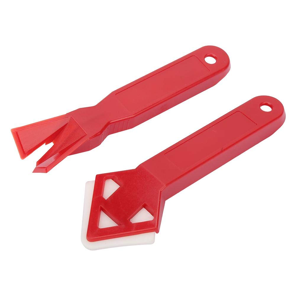 2PCS Caulk Tools Kit Silicone Sealant Remover Shovel Glass Cement Red Caulking Scraper for Any Edge Angle Joint 4 Pack Caulking Tool Kit
