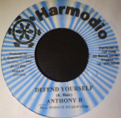 7inch Record ANTHONY B - Defend Yourself NONE Harmodio 2000 Jamaica Reggae, Ska & Dub Used