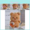 Adorable Yellow Butter Bear Plush Keychain With Cute Hat Perfect For Collectors