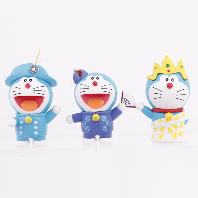 Adorable Doraemon Around The World Series Figurine Collectible Pvc Toy 8cm