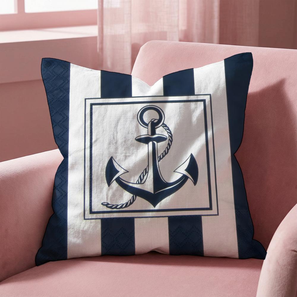 O-ocean Sailor Cushion Cover Multi-Scene Pillow Cover for Home & Car - Reversible, Soft & Durable for Daily Use