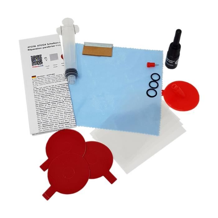 Kit de réparation para brise résine système unique fissuré ou cassé simple d'utilisation