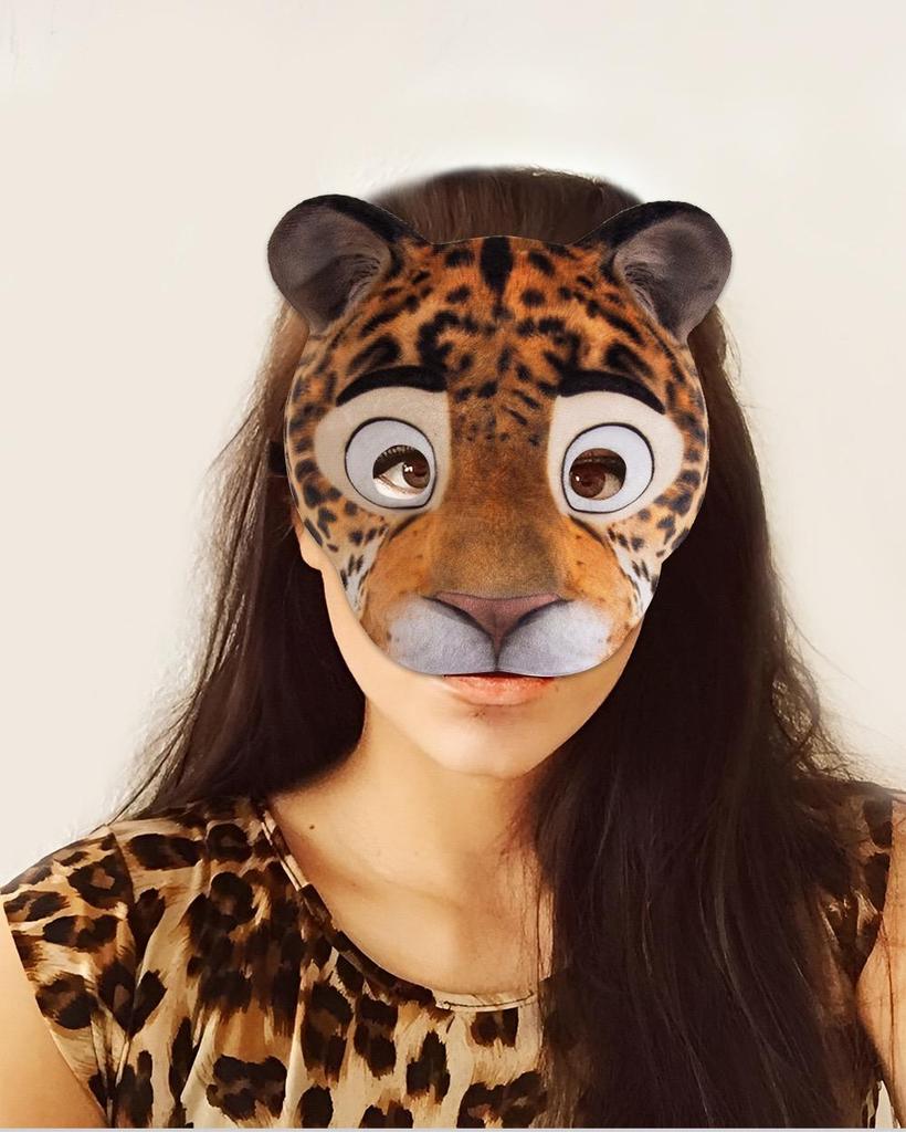 Tiger Animal Mask, EVA Material Halloween Party Prop for Festive Dress-Up